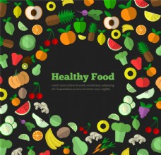 健康蔬菜健康食品蔬菜水果设计矢量素材