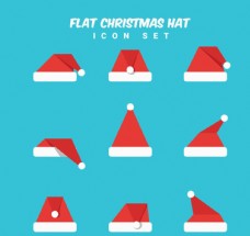 扁平化圣诞帽设计矢量图