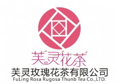 芙灵玫瑰花茶logo设计