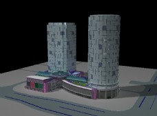 商品3dmax大型商场建筑生长动画
