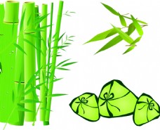 绿色叶子竹子竹叶粽子