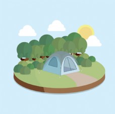 远山大自然野营帐篷