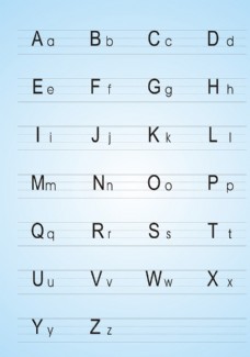 设计字母26个英文字母大小写