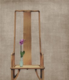中国风工笔画 木椅