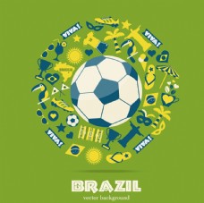 咖啡杯足球巴西元素