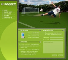 球类足球体育类网页设计
