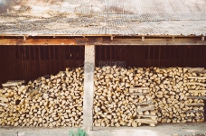 堆积木柴木材木柴栈堆积木材
