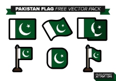 巴基斯坦国旗免费矢量包