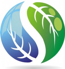圆形树叶logo