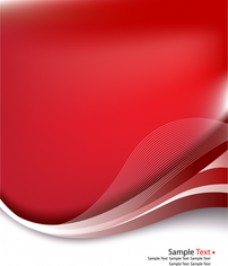 中文摘要曲线的红色背景设计