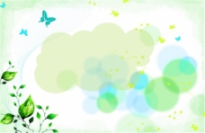 欧式花纹背景绿色手绘花纹PSD背景图