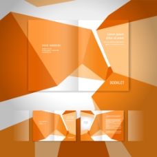 创意画册橙色彩带设计折页画册图片