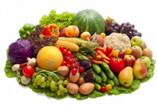 蔬菜水果放在一起的水果蔬菜摄影图片