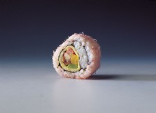 韩国菜紫菜包饭寿司特写图片
