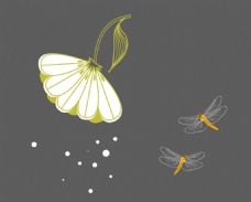 白色花朵蜻蜓