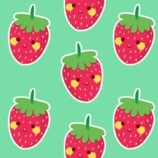 彩色的草莓图案