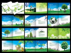 绿色生态环保画册设计PSD素材