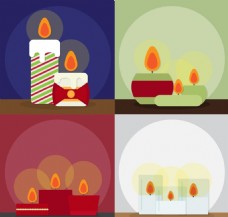 缤纷圣诞缤纷多彩的圣诞装饰蜡烛