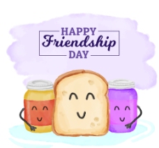 涂果酱的面包有果酱友谊日背景