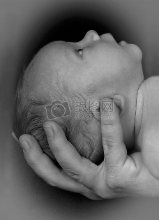 新生婴儿新出生的婴儿灰度图像