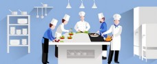 餐厅设计餐厅烹饪活动主要白色自由向量的向量设计