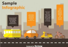 骑巴交通infography向量