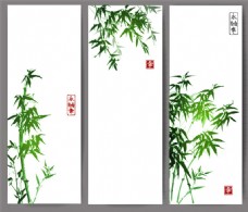 3款绿色竹子banner矢量素材