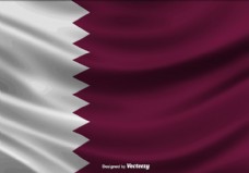 三亚卡塔尔国旗矢量图
