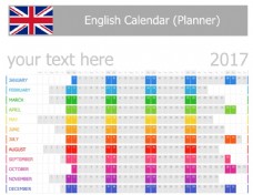 英国国旗台历设计图片