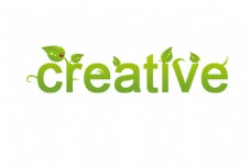 创意设计绿色环保创意字设计素材PSD下载