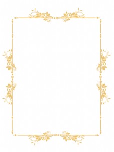 古典边框古典金色花纹边框