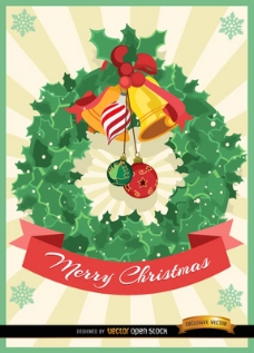 圣诞节槲寄生装饰卡