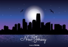 新泽西夜景天际线插图