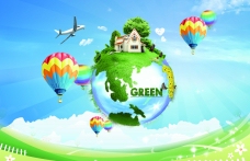绿色地球创意生活