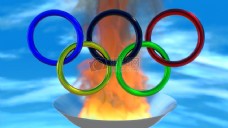 灼烧的奥运五环