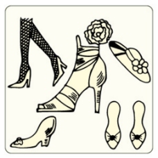 女人高跟鞋子图标元素图案矢量