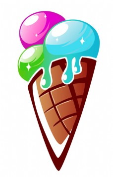 彩色冰淇淋漫画图片