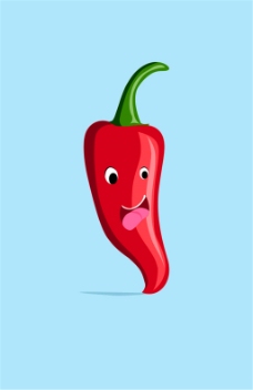 卡通小辣椒矢量图
