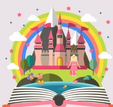 书中的卡通城堡