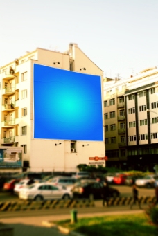 户外广告牌效果图智能贴图样机
