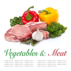 蔬菜饮食新鲜肉类食材图片