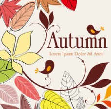 秋日复古抽象手绘秋季背景