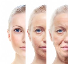 女性从年轻到老年的容貌对比图片