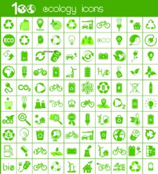 绿色叶子生态环境保护图标设计矢量素材