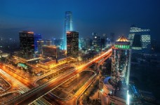 北京夜景北京CBD夜景