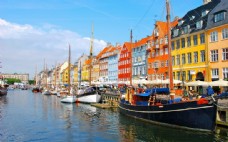 丹麦自然风景和城市风景