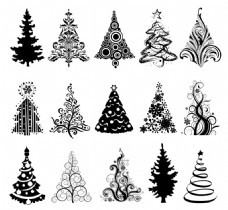 矢量圣诞树设计图片