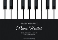 自由向量的钢琴独奏会的邀请