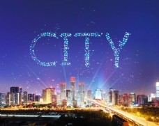 城市夜景海报