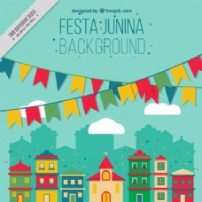 Festa junina的背景与装饰城